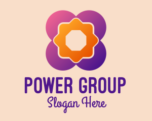 Geometric Flower Tile  Logo