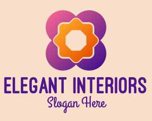 Geometric Flower Tile  logo design