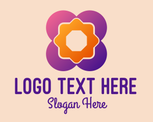 Floral Arrangement - Geometric Flower Tile logo design