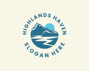 Highlands - Mountain Valley Emblem logo design