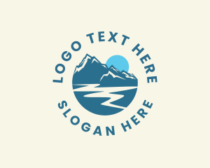 Landscape - Mountain Valley Emblem logo design