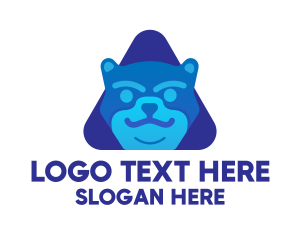 Blue Triangle - Blue Pet Dog logo design