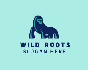 Wild Jungle Gorilla  logo design