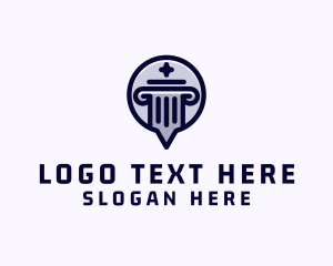 Pillar - Chat Bubble Column logo design