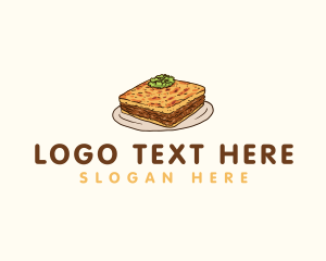 Coxinha - Greece Moussaka Food logo design