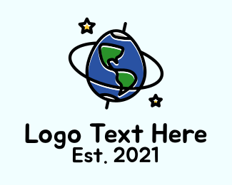 Planet Earth Egg logo design