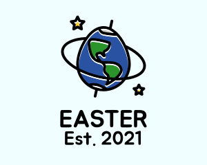 Planet Earth Egg logo design