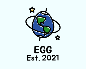 Planet Earth Egg logo design