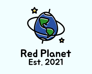 Planet Earth Egg logo design