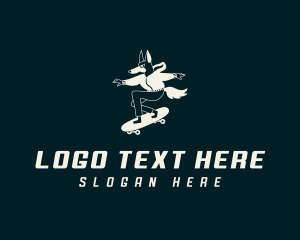 Pro Skater - Wolf Skateboard Streetwear logo design