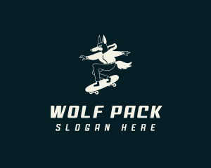 Wolf Skateboard Streetwear logo design