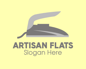 Grey Flat Iron logo design