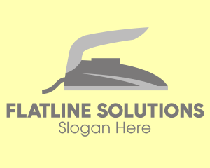 Grey Flat Iron logo design