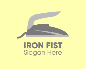 Grey Flat Iron logo design