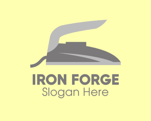 Grey Flat Iron logo design