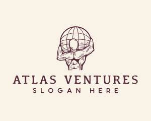 Atlas - Strong Atlas Globe logo design