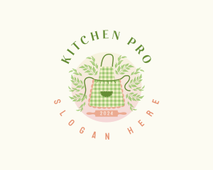 Herbal Kitchen Apron logo design