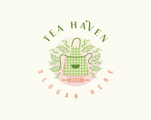 Herbal Kitchen Apron logo design