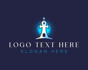 Shrine - Church Cross Chapel logo design