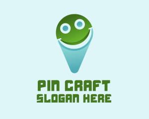 Pin - Smile Location Pin logo design
