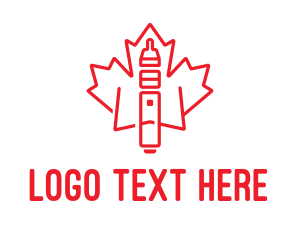 Red Triangle - Maple Leaf Vape logo design