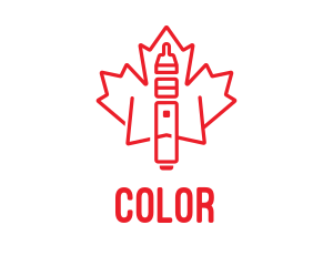 Vaping - Maple Leaf Vape logo design