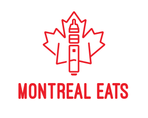 Montreal - Maple Leaf Vape logo design