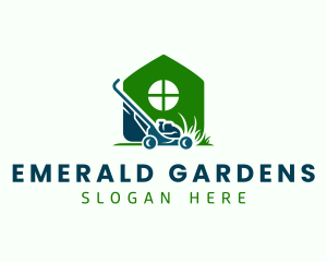 House Grass Mower  logo design