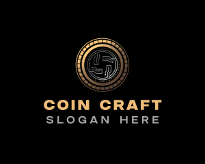 Coin - Blockchain Crypto Coin logo design
