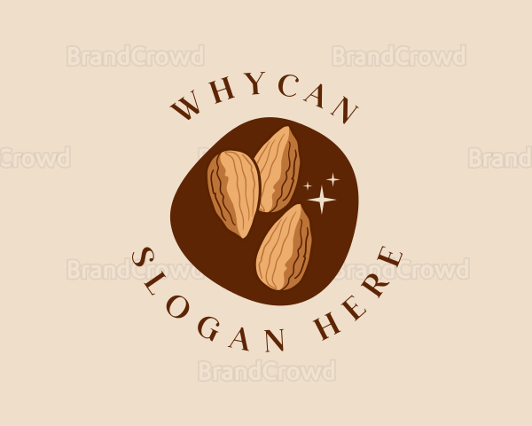 Almond Nuts Snack Logo