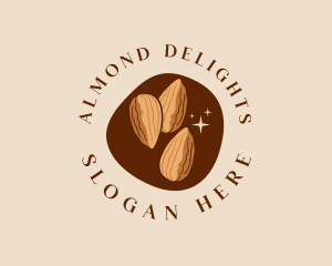 Almond Nuts Snack logo design