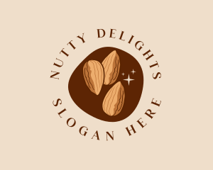 Nuts - Almond Nuts Snack logo design