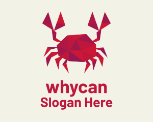 Geometric Red Crab Logo