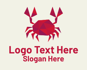 Geometric Red Crab Logo