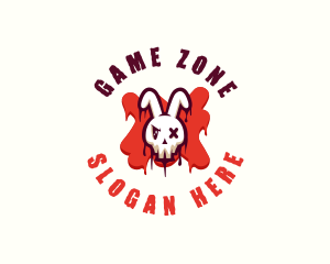 Neon - Gaming Skull Paint logo design