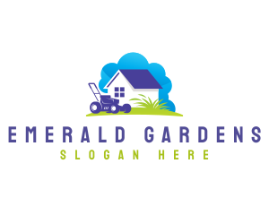 Grass Lawn Mower logo design