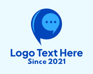 Speech Bubble - Messaging Chat Bubble logo design