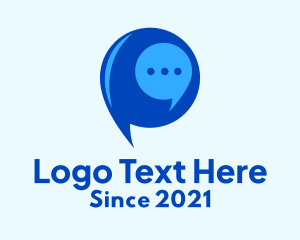 Social App - Messaging Chat Bubble logo design