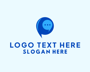 Reaction - Messaging Chat Bubble logo design