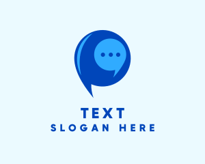 Messaging Chat Bubble logo design