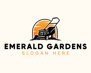 Grass Lawn Mower logo design