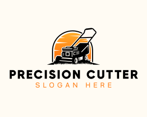 Grass Lawn Mower logo design