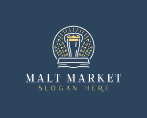 Malt Beer Liquor logo design