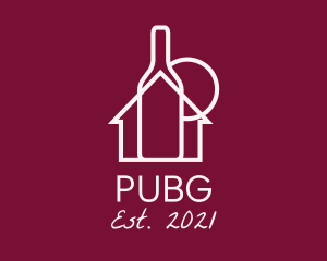 Liquor - Wine Bottle House logo design