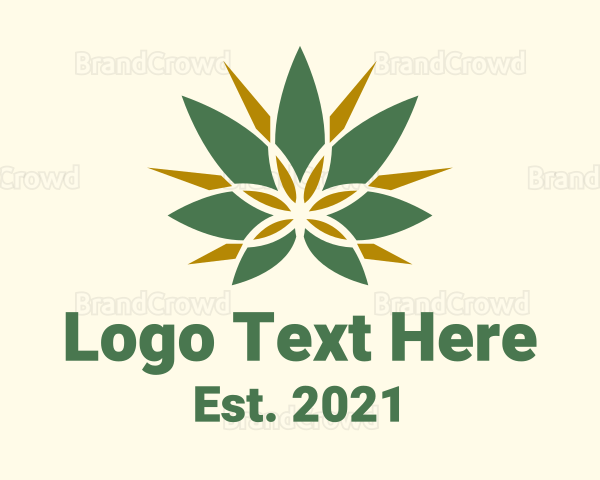 Weed Cannabis Fan Logo