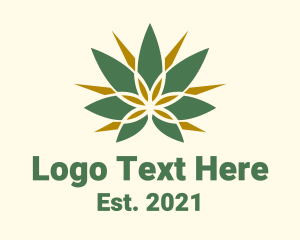 Alternative Medicine - Weed Cannabis Fan logo design
