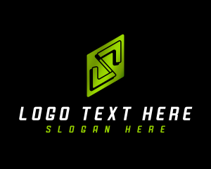 Geometric - Tech Studio Letter S logo design