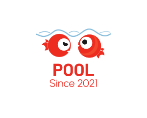 Cute Red Fishes logo design