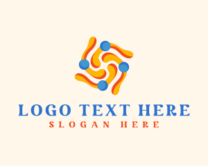 Abstract - People Team Community logo design