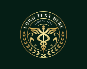 Elegant Health Medical Caduceus Logo